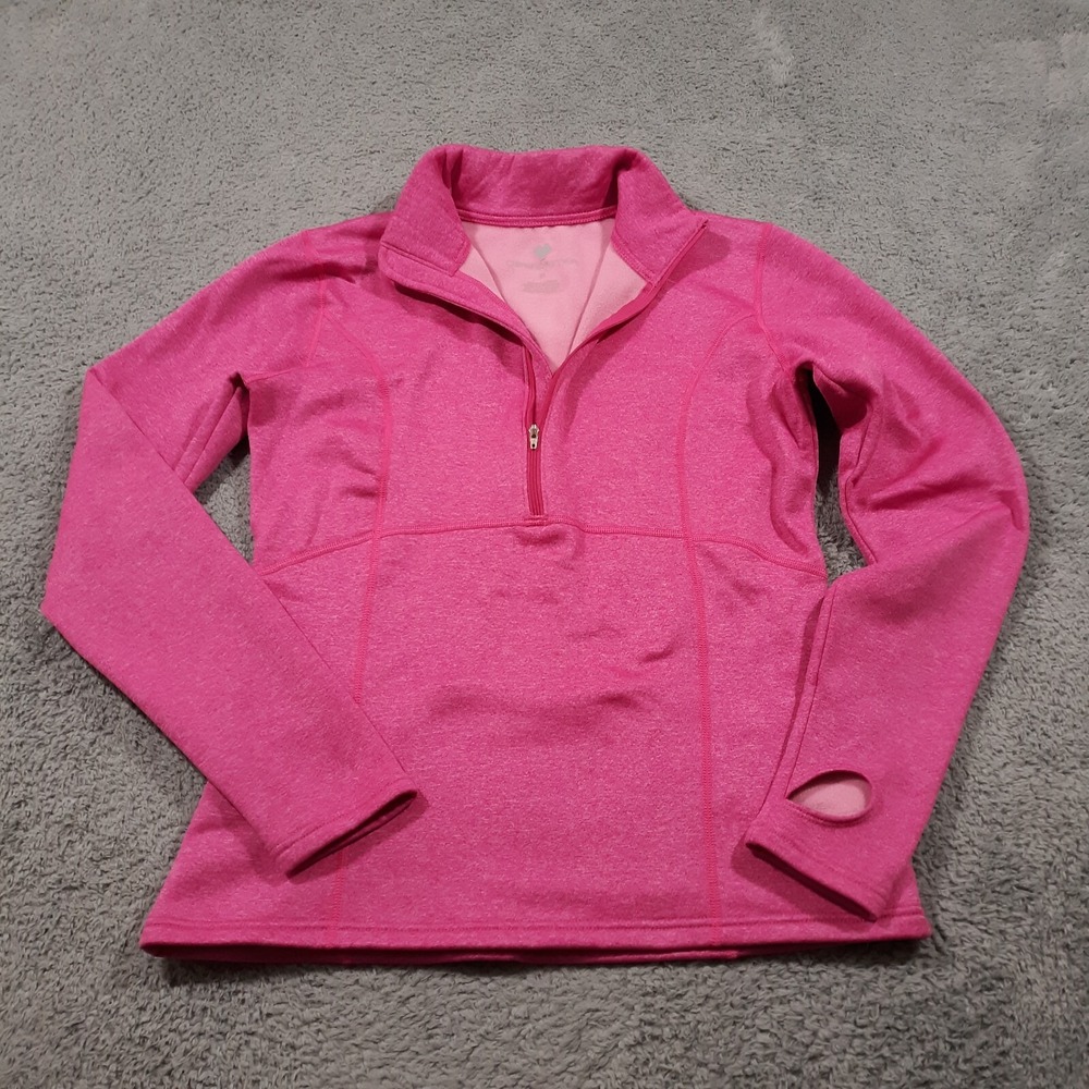 Obermeyer Sweatshirt Womens Medium 1/4 Zip Pink Outdoor Mock Neck Pullover